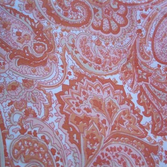 Ralph Lauren Harbor View Orange Paisley Twin Sheet